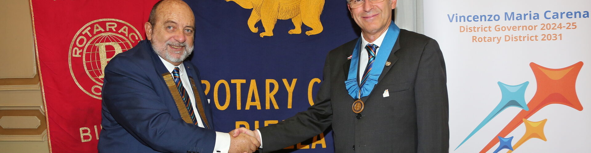 Vincenzo Carena, Governatore 2024-25 del Distretto Rotary 2031, ospite al Rotary Biella