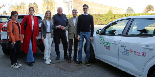 Un nuovo mezzo per l’Auser Cossato grazie all’impegno del Rotary Biella e del Rotaract Biella